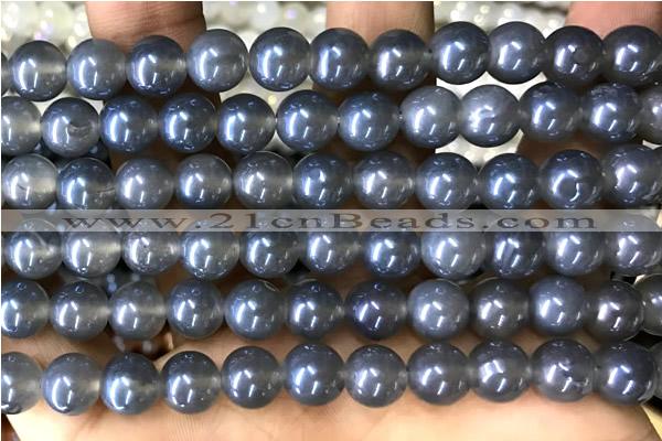 CAA5825 15 inches 8mm round AB-color agate beads