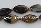 CAA583 15.5 inches 12*19mm marquise dragon veins agate beads