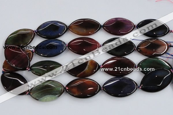 CAA585 15.5 inches 25*40mm faceted marquise dragon veins agate beads