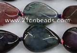 CAA586 15.5 inches 18*25mm faceted teardrop dragon veins agate beads