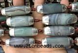 CAA5867 14*38mm - 16*43mm rice agate beads