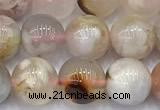 CAA5901 15 inches 8mm round sakura agate gemstone beads