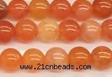 CAA5924 15 inches 6mm round red botswana agate beads