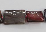 CAA599 16*20mm – 30*40mm faceted rectangle dragon veins agate beads