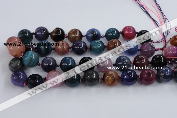 CAA606 15.5 inches 20mm round dragon veins agate beads wholesale