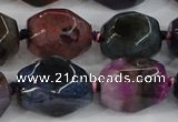 CAA610 15.5 inches 16*20mm faceted nuggets dragon veins agate beads