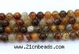 CAA6113 15.5 inches 10mm round dragon vein agate gemstone beads