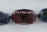 CAA613 15.5 inches 18*32mm faceted nuggets dragon veins agate beads