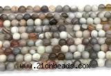 CAA6130 15 inches 4mm round Botswana agate beads wholesale