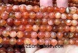 CAA6152 15 inches 8mm round orange Botswana agate beads