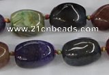 CAA616 15.5 inches 12*20mm nuggets dragon veins agate beads