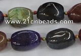 CAA616 15.5 inches 12*20mm nuggets dragon veins agate beads