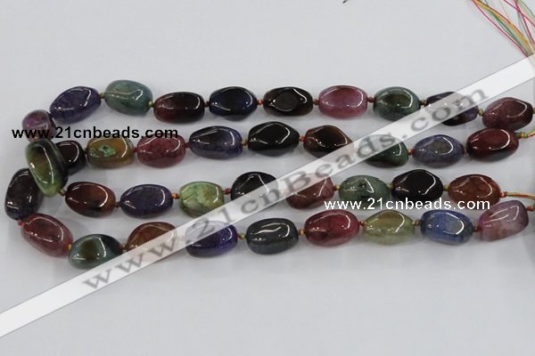 CAA616 15.5 inches 12*20mm nuggets dragon veins agate beads