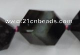 CAA620 15.5 inches 20*20mm faceted cube dragon veins agate beads