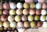 CAA6264 15 inches 12mm round wood jasper beads wholesale