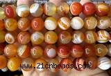 CAA6369 15 inches 12mm round orange banded agate beads wholesale