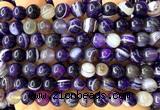 CAA6372 15 inches 8mm round purple banded agate beads wholesale