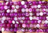 CAA6376 15 inches 6mm round fuchsia banded agate beads wholesale
