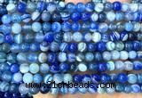 CAA6386 15 inches 6mm round blue banded agate beads wholesale