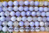CAA6423 15 inches 10mm round blue banded agate beads wholesale