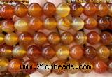 CAA6434 15 inches 12mm round red agate beads wholesale