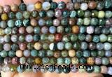 CAA6467 15 inches 6mm faceted round Indian agate beads wholesale