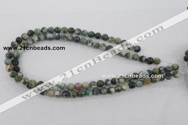 CAA701 15.5 inches 8mm round tree agate gemstone beads wholesale