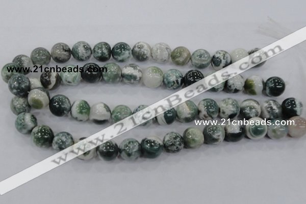 CAA704 15.5 inches 14mm round tree agate gemstone beads wholesale