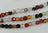 CAA706 15.5 inches 4mm faceted round fire crackle agate beads