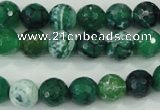 CAA713 15.5 inches 10mm faceted round fire crackle agate beads