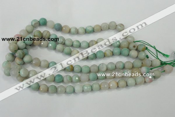 CAA715 15.5 inches 10mm faceted round fire crackle agate beads