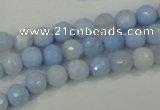 CAA735 15.5 inches 6mm faceted round blue lace agate beads wholesale