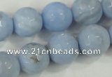 CAA741 15.5 inches 18mm faceted round blue lace agate beads