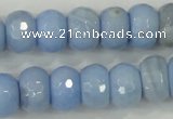 CAA742 15.5 inches 10*14mm faceted rondelle blue lace agate beads