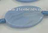 CAA744 15.5 inches 25*40mm oval blue lace agate beads wholesale