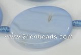 CAA745 15.5 inches 25*40mm oval blue lace agate beads wholesale