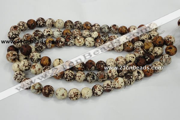 CAA751 15.5 inches 10mm round wooden agate beads wholesale