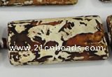 CAA757 15.5 inches 21*41mm rectangle wooden agate beads wholesale