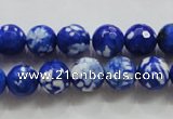 CAA798 15.5 inches 10mm faceted round fire crackle agate beads