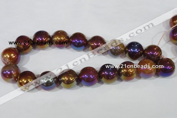 CAA876 15.5 inches 24mm round AB-color red agate beads