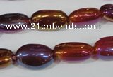 CAA883 15.5 inches 11*17mm oval AB-color red agate beads