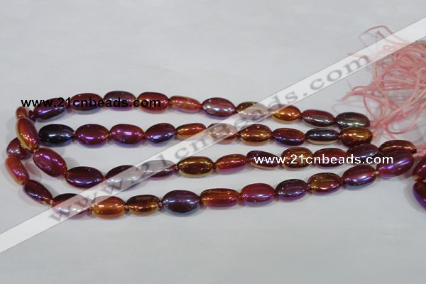 CAA883 15.5 inches 11*17mm oval AB-color red agate beads