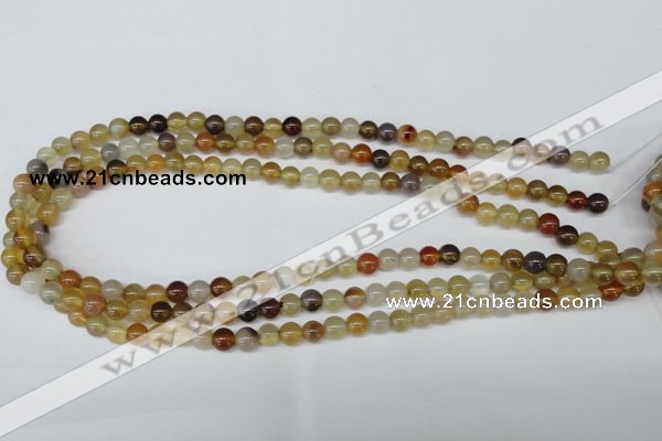 CAA890 15.5 inches 6mm round agate gemstone beads wholesale