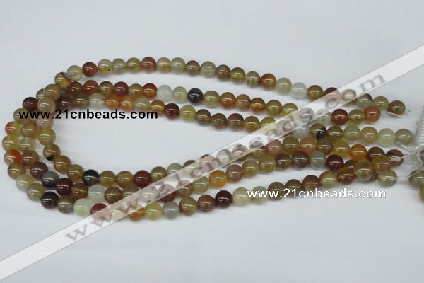 CAA891 15.5 inches 8mm round agate gemstone beads wholesale