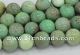 CAB01 15.5 inches 10mm round green grass agate gemstone beads