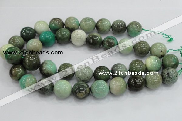 CAB02 15.5 inches 20mm round green grass agate gemstone beads