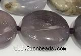 CAB1000 15.5 inches 15*20mm - 18*23mm nuggets purple agate gemstone beads