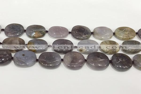 CAB1000 15.5 inches 15*20mm - 18*23mm nuggets purple agate gemstone beads