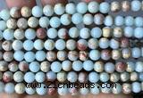 CAB1011 15 inches 6mm round blue agalmatolite beads wholesale