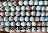 CAB1023 15 inches 10mm faceted round blue agalmatolite beads
